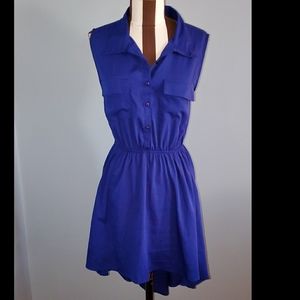 High-low collared dress